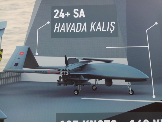 Bayraktar TB-3'ün katlanan kanat yapısı, LHD Anadolu için özel olarak geliştirildi. 